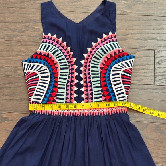 Mara Hoffmann Geometric Embroidered Cut Out Back Dress Size 2 - Picture 8 of 9